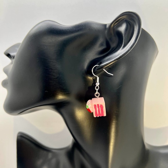 Cake Slice Earrings - Birthday Party Earrings - Birthday Cake Accessories - Picture 6 of 10